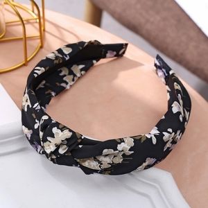 Ivette Floral Topknot Headband - Black